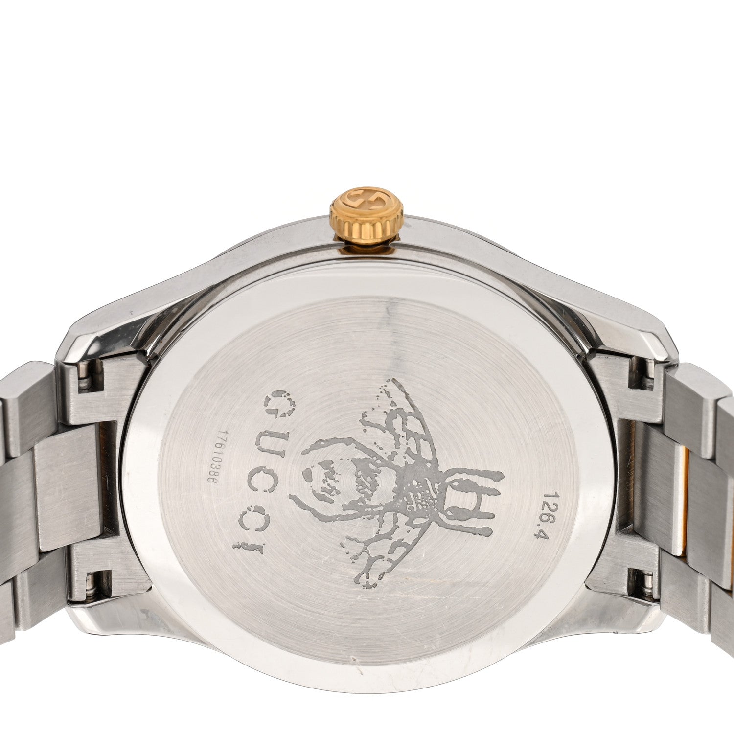 Gucci Stainless Steel 38mm G-Timeless Two Tone Snake Quartz Watch 4 of 5