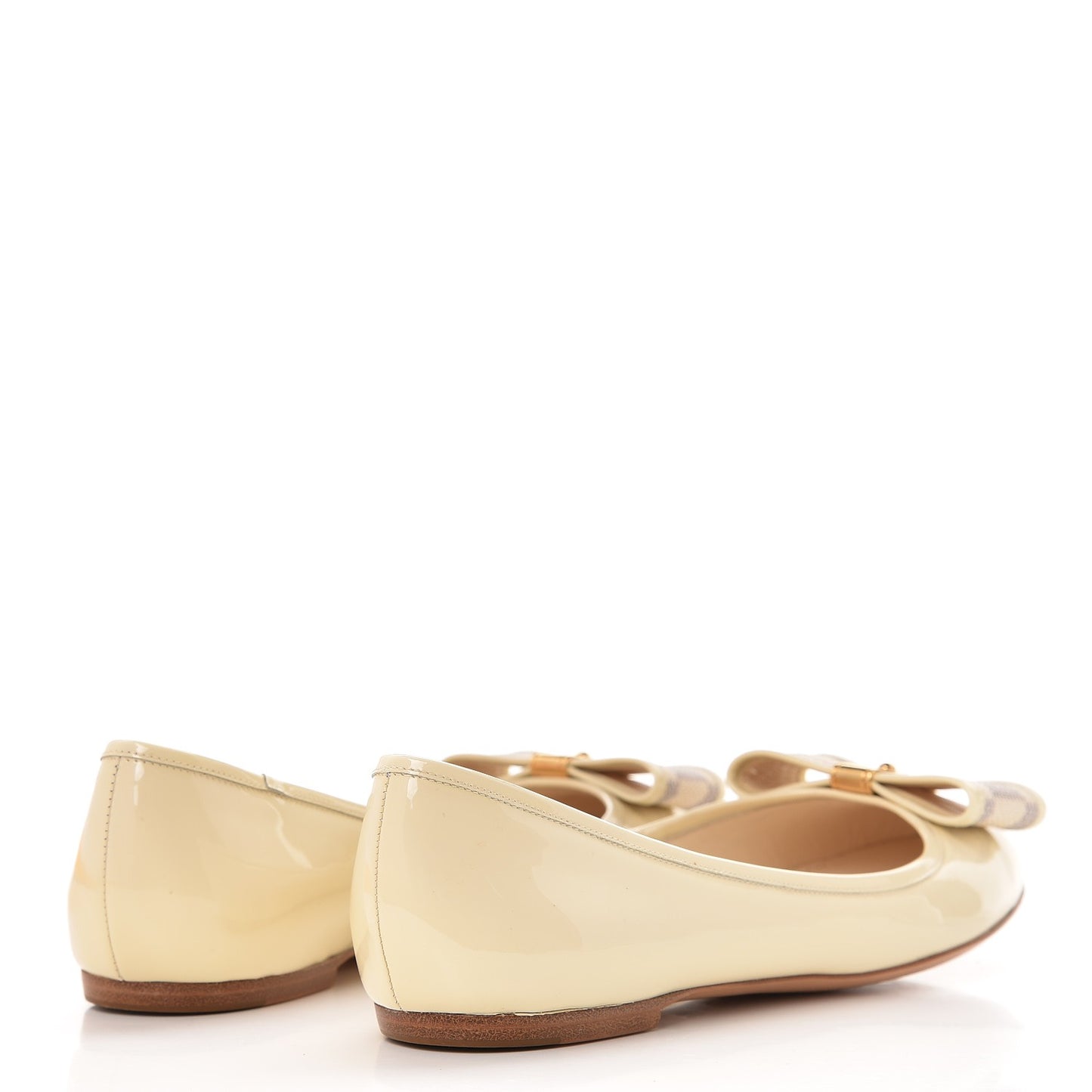 Damier Azur Patent Valentine Ballerina Flats 39