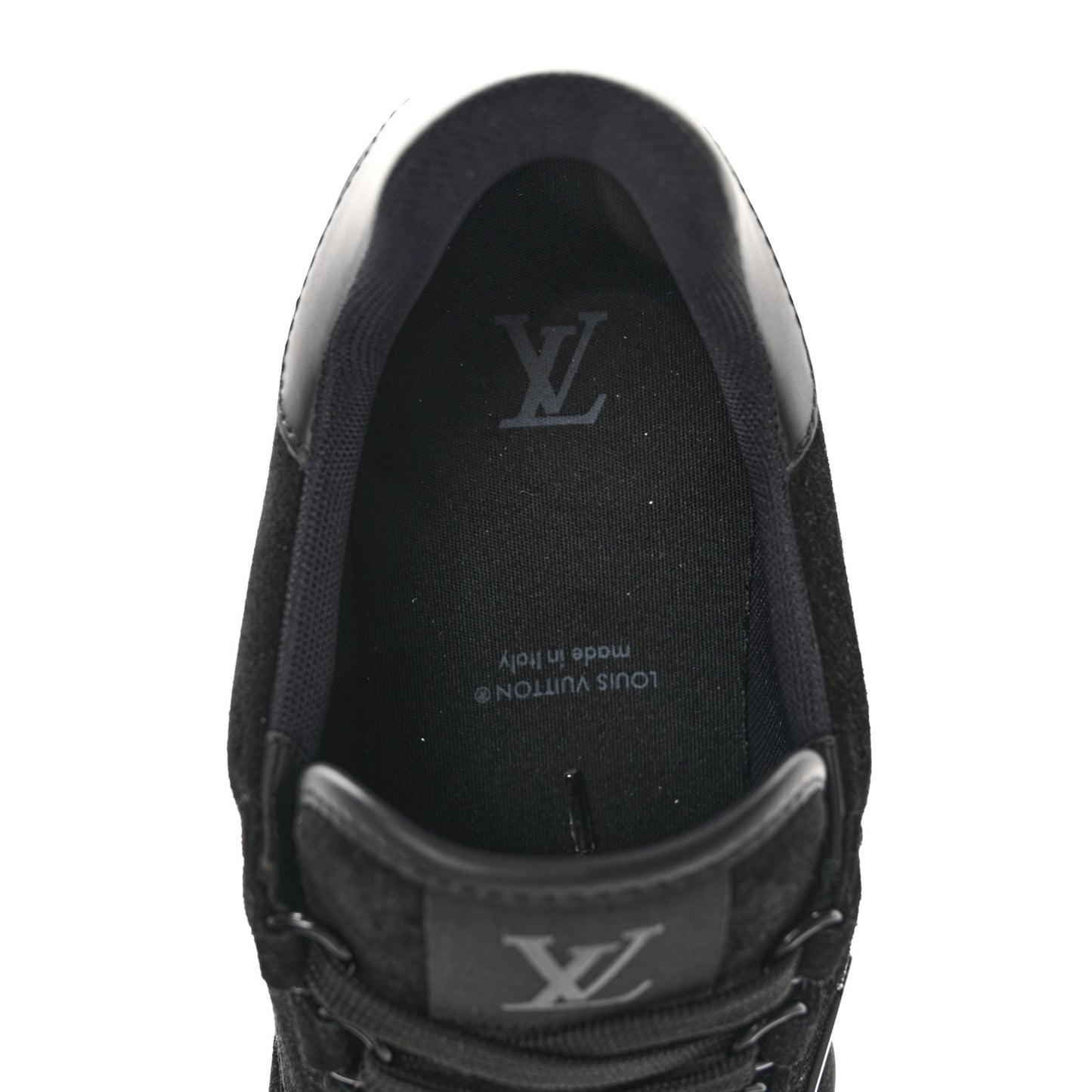 Suede Mens LV Trainer Sneakers 8.5 Black