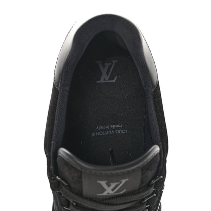 Louis Vuitton Suede Mens LV Trainer Sneakers 8.5 Black 7 of 12
