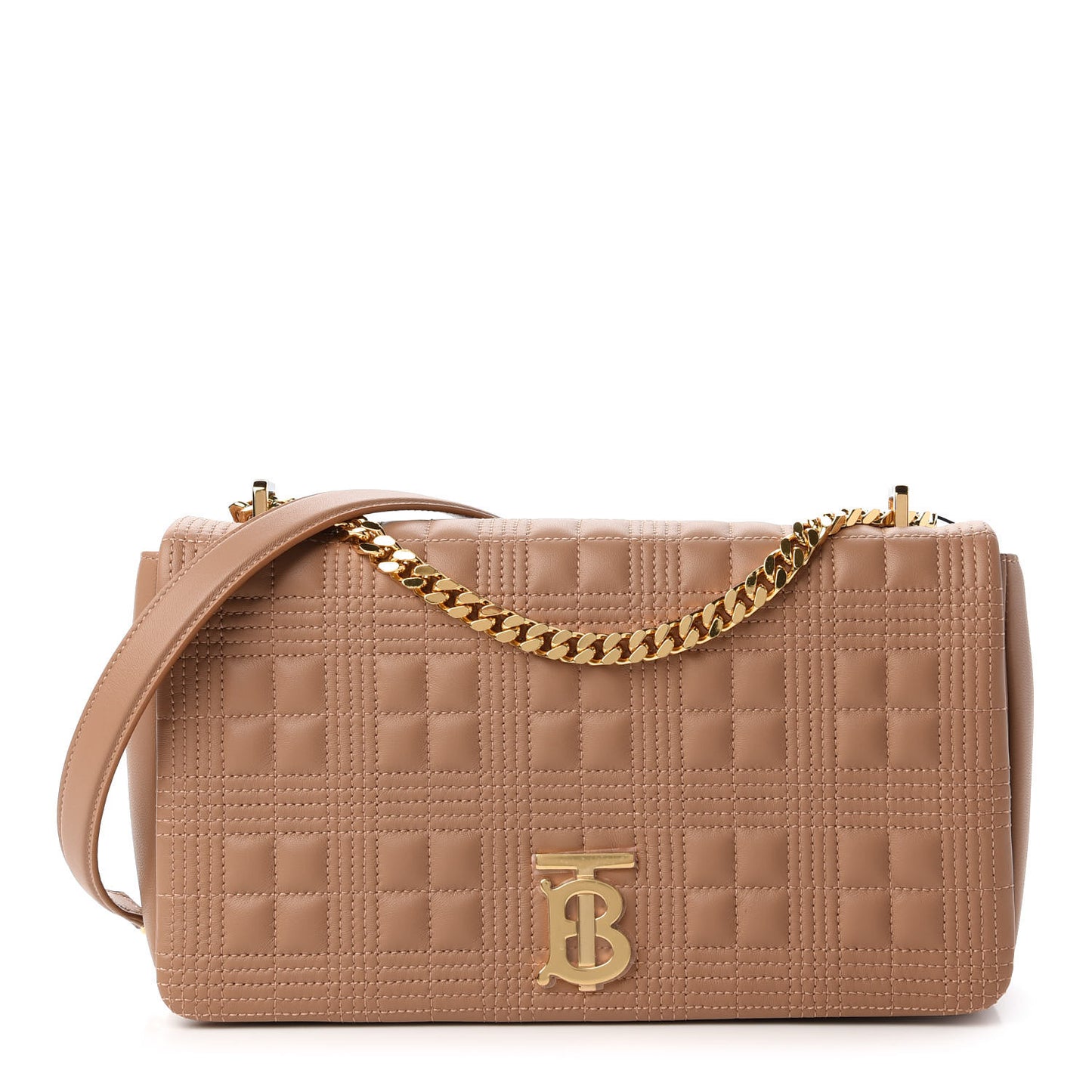 Lambskin Quilted Medium Lola Bag Camel