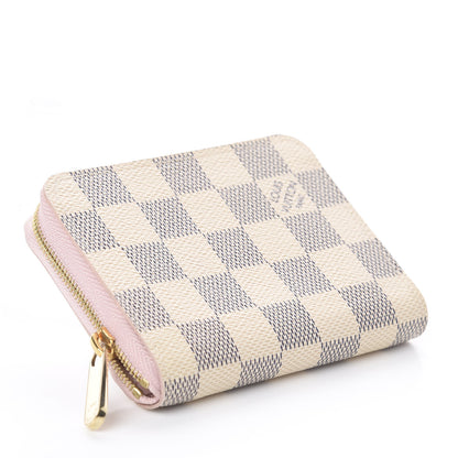 Louis Vuitton Damier Azur Zippy Coin Purse Rose Ballerine 3 of 5