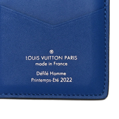 Louis Vuitton Taurillon Illusion Pocket Organizer Bleu Vert 6 of 10