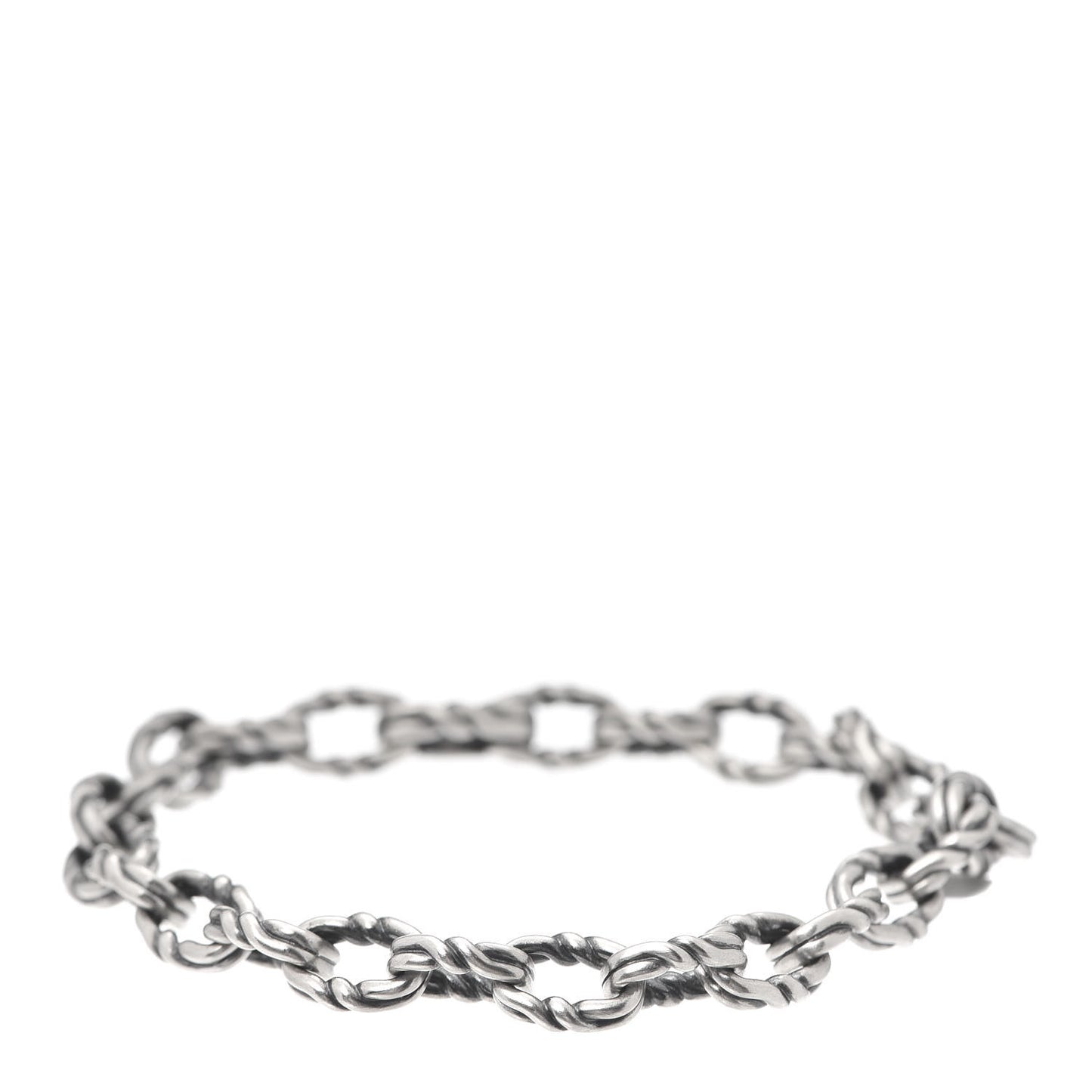 Sterling Silver 8mm Twist Link Chain Bracelet