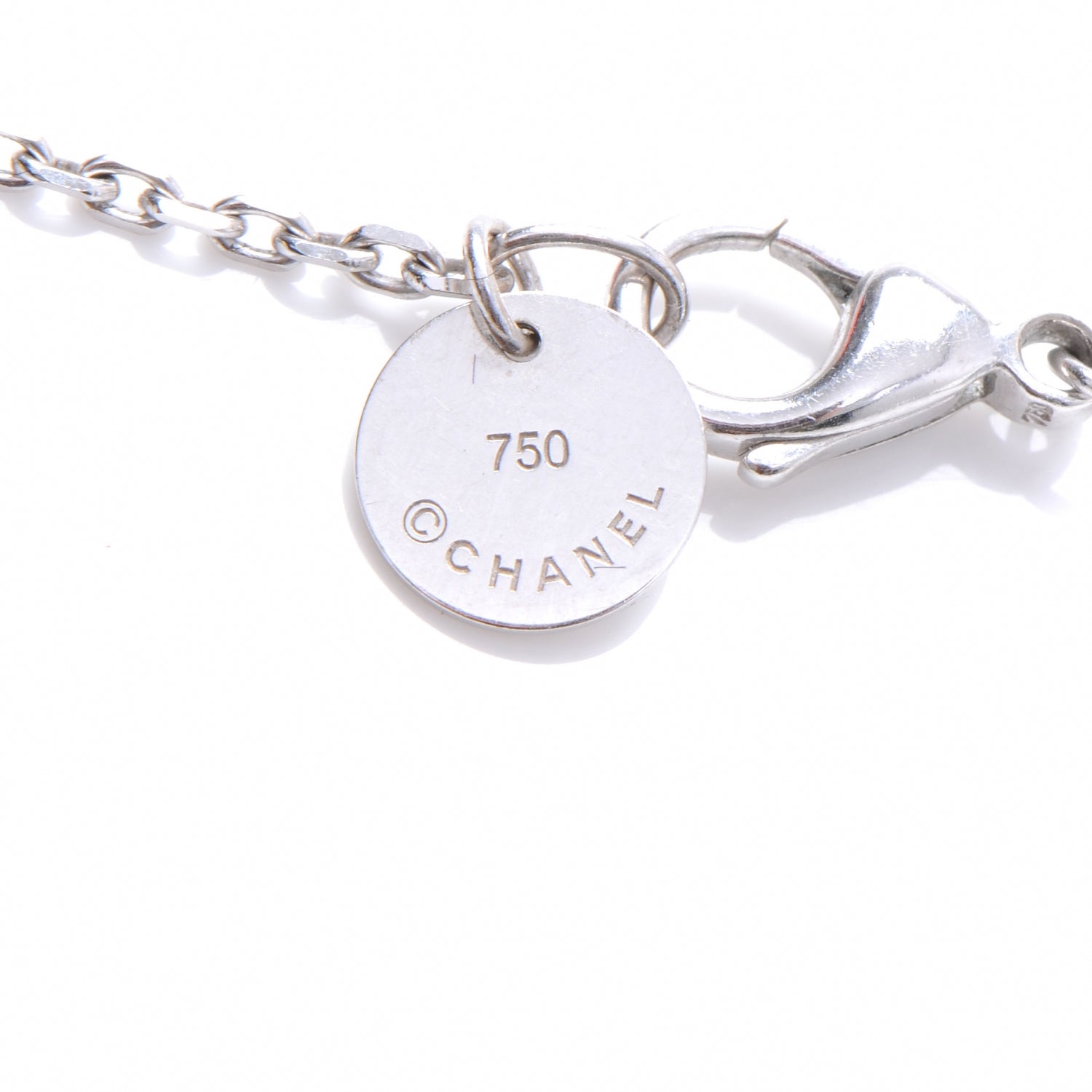 Chanel 18k White Gold Diamond Ceramic Ultra Necklace Black 6 of 6