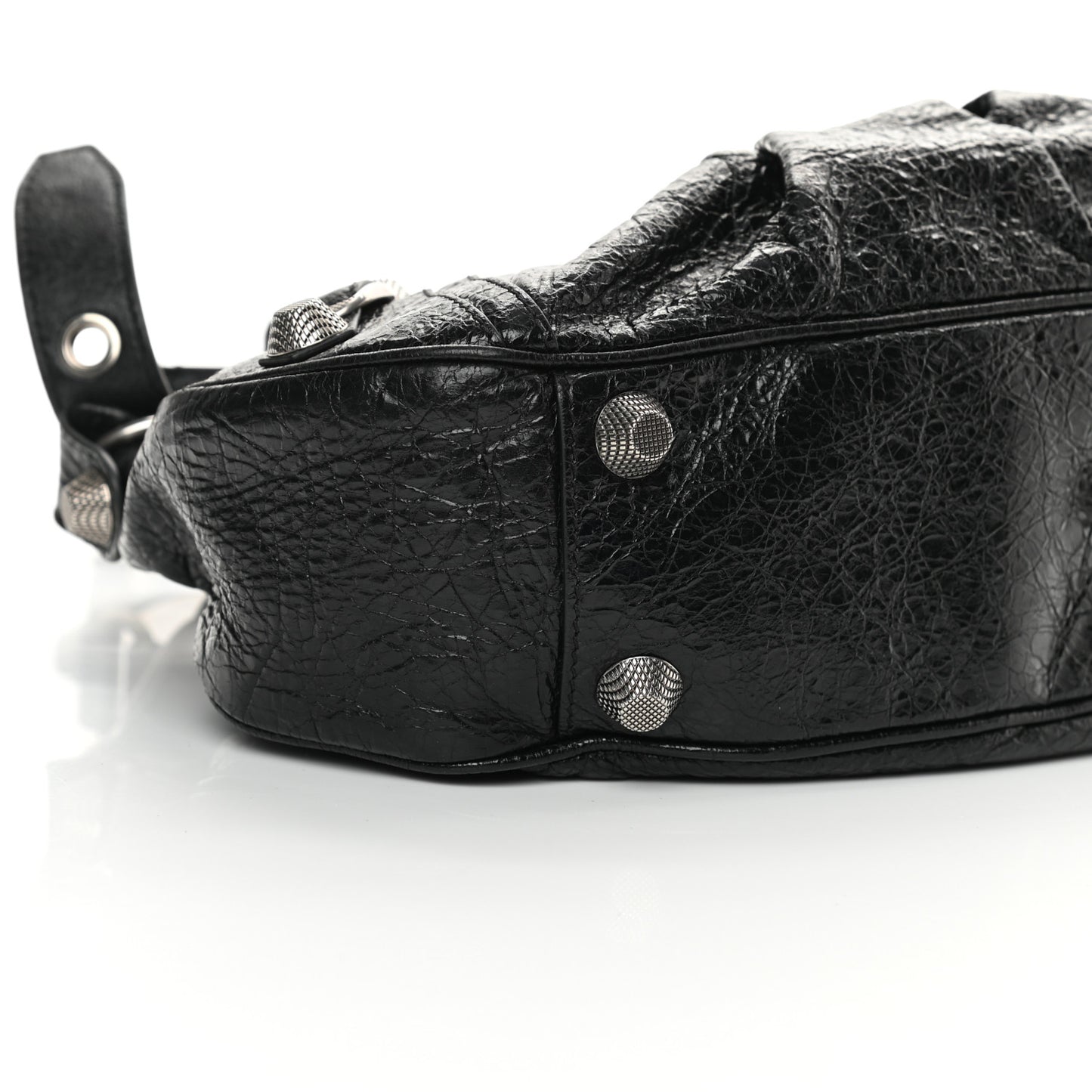 Agneau Arena Small Le Cagole Shoulder Bag Black