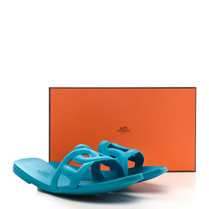 Hermes Rubber Aloha Sandals 39 Bleu Vif 9 of 9