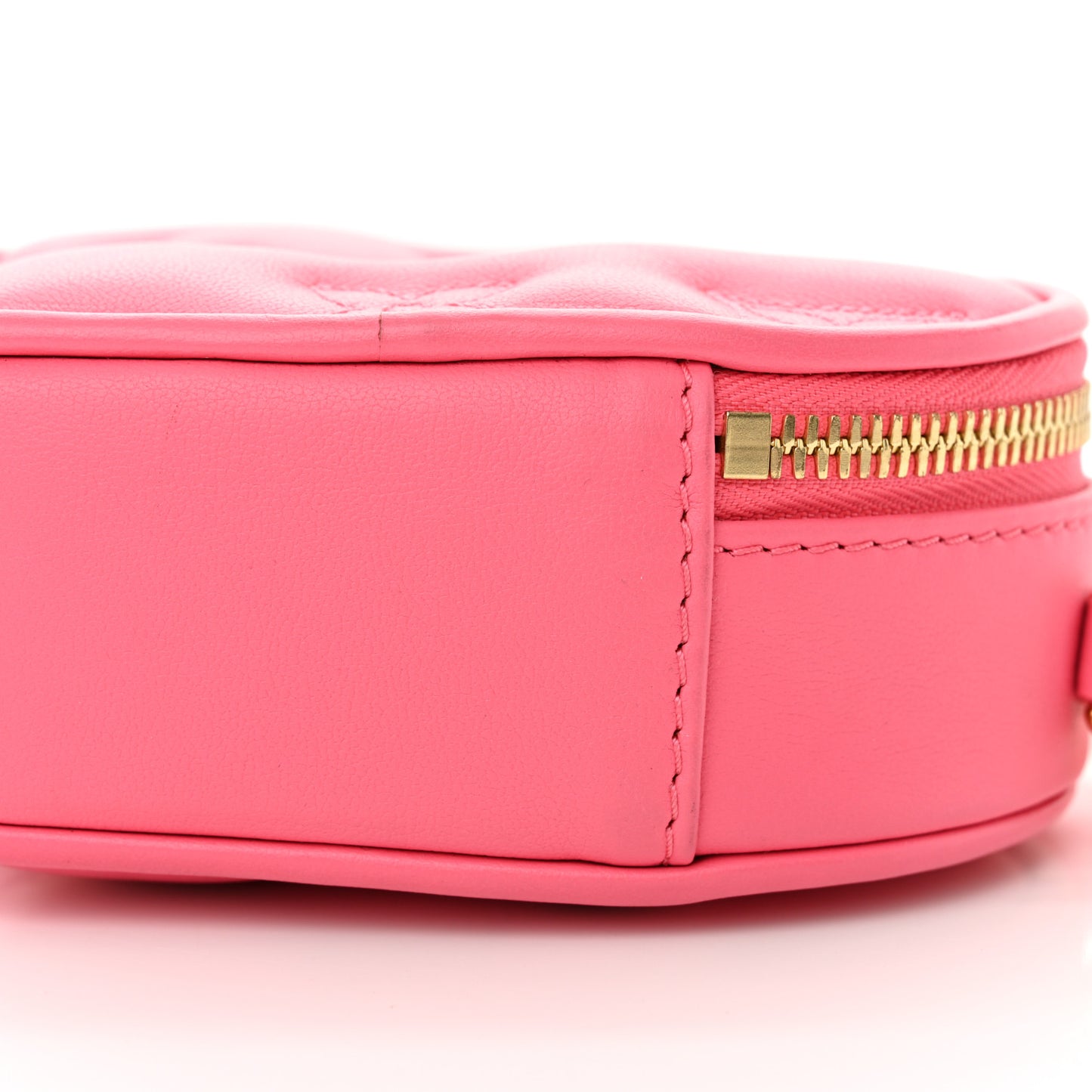 Calfskin Embroidered Monogram Pop My Heart Bag Pouch Dragon Fruit Pink
