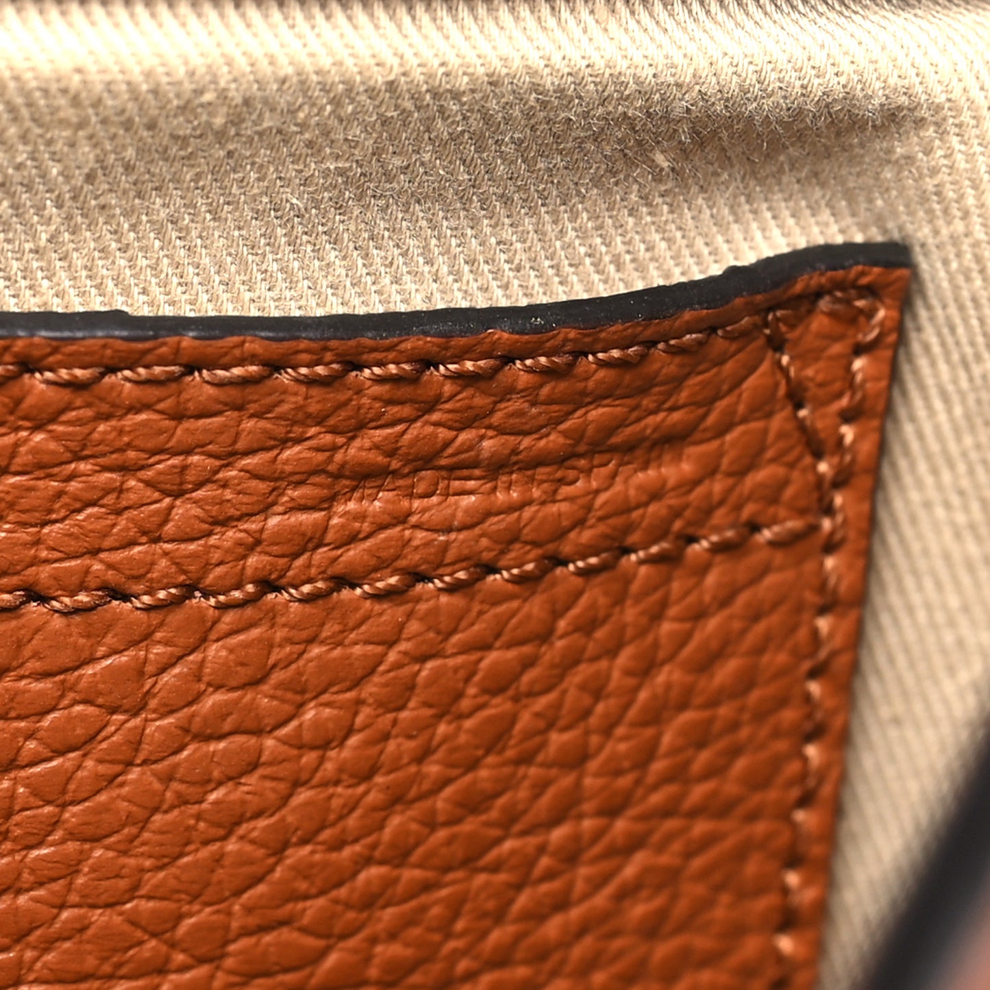 Grained Calfskin Small Marcie Saddle Bag Tan