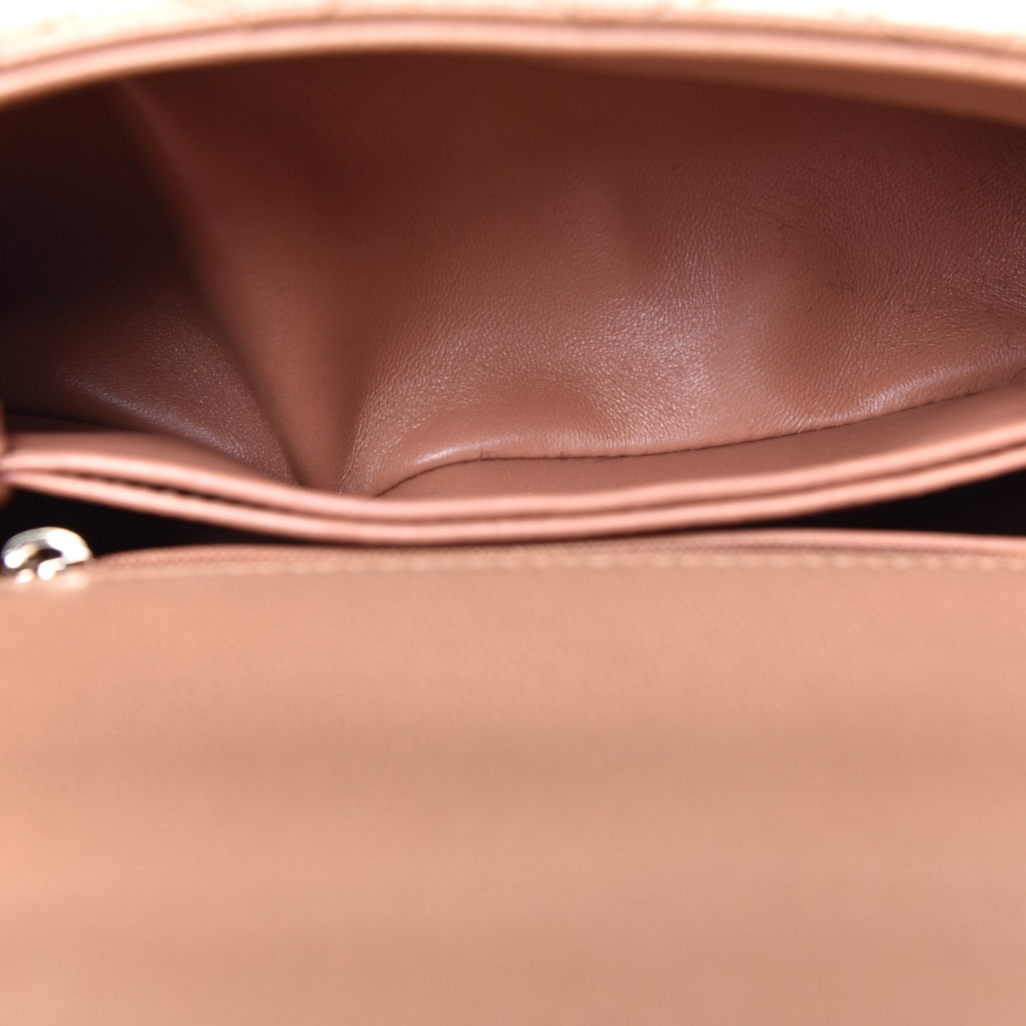 Caviar Quilted Mini Coco Handle Flap Brown
