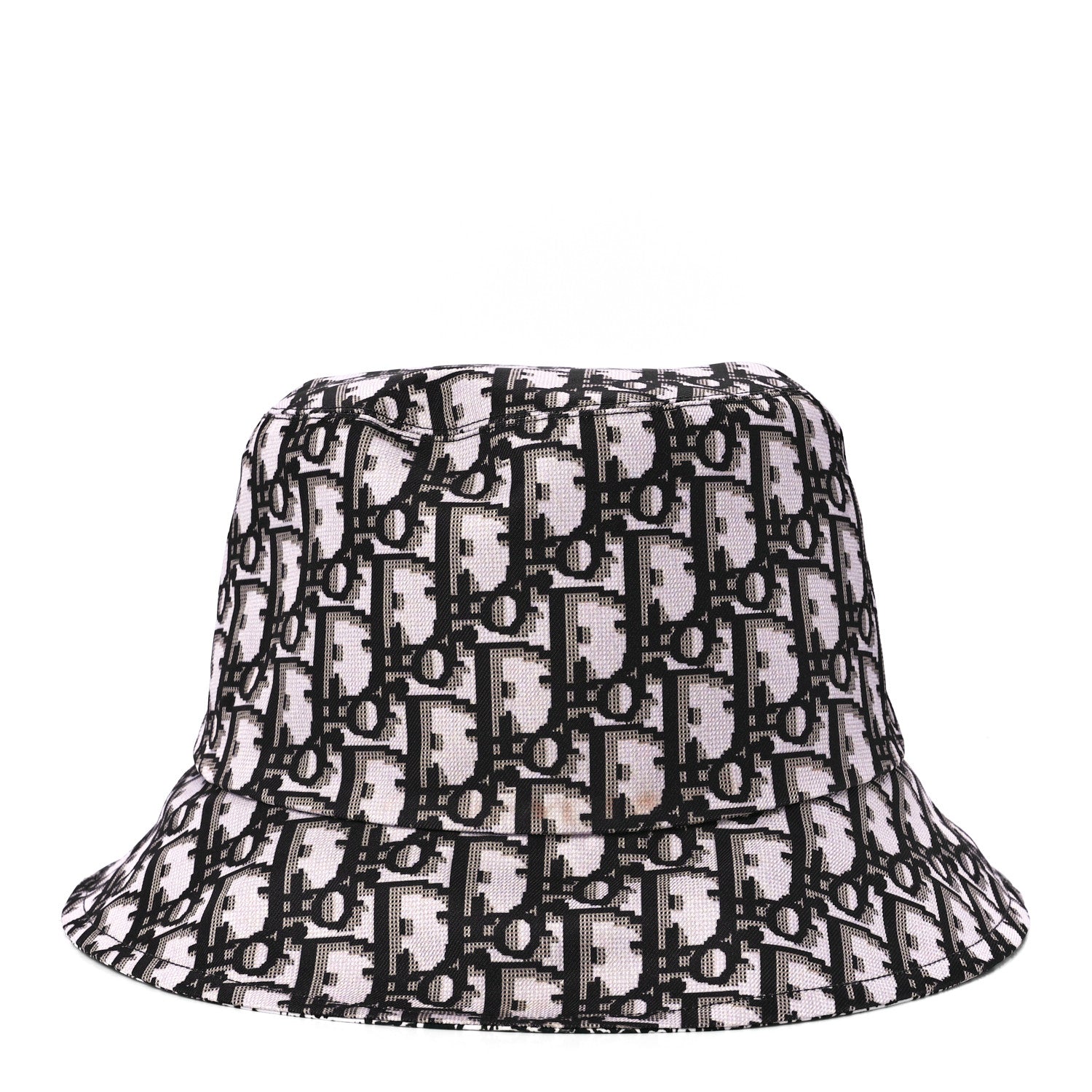 Christian Dior Oblique Plan De Paris Reversible Teddy-D Brim Bucket Hat 58 Black White 4 of 14