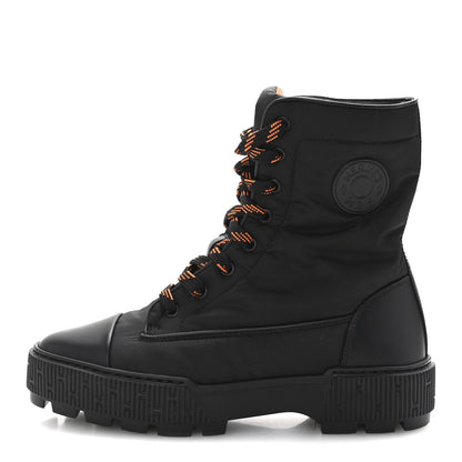 Hermes Calfskin Parachute Fresh Ankle Boots 38 Black 1 of 10