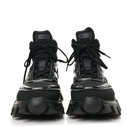 Prada Knit Fabric Cloudbust Thunder High Top Sneakers 8 Black 2 of 7