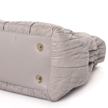Christian Dior Gaufre Lambskin Cannage Delices Tote Grey 9 of 10