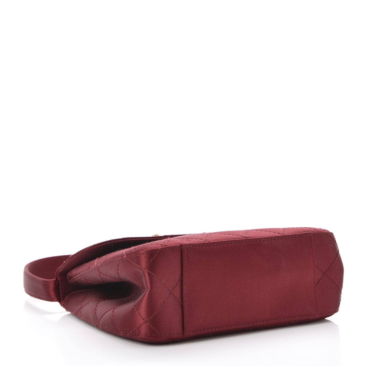 Satin Quilted Evening Bag Red