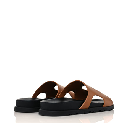 Hermes Calfskin Womens Edith Sandals 38.5 Naturel 4 of 8