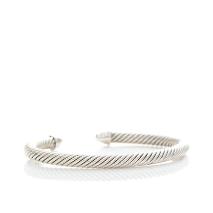 David Yurman Sterling Silver Diamond 5mm Cable Classics Dome Bracelet 3 of 4