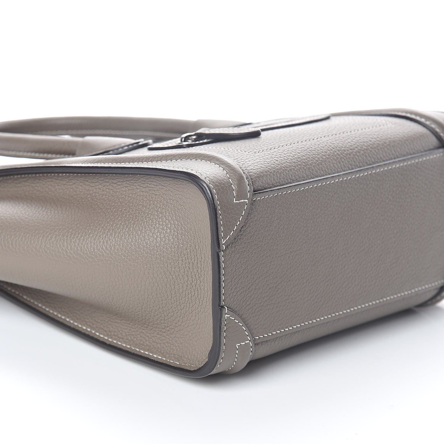 Celine Drummed Calfskin Nano Luggage Souris 8 of 9