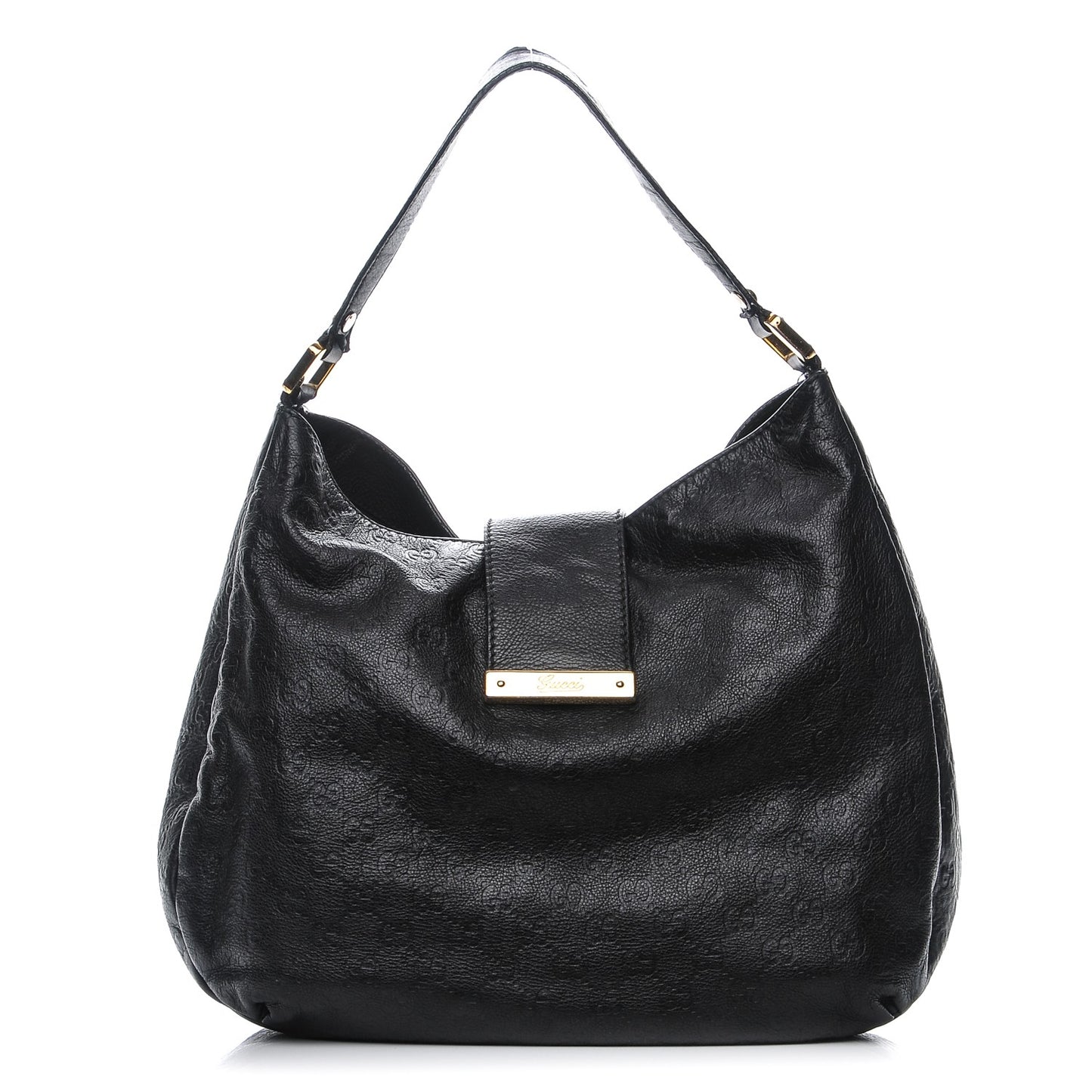 Guccissima Large New Ladies Web Hobo Black