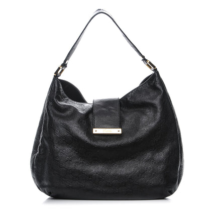 Gucci Guccissima Large New Ladies Web Hobo Black 1 of 8