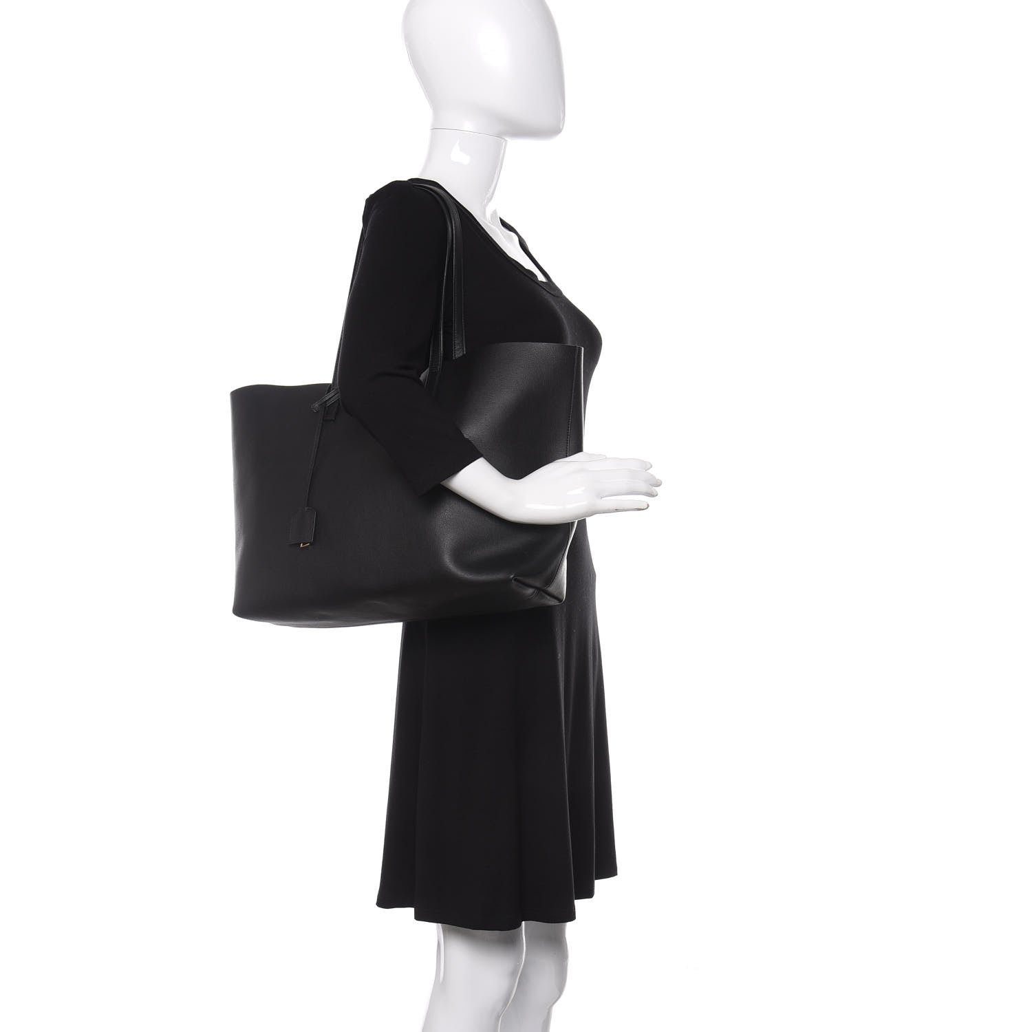 Saint Laurent Calfskin Large Shopping Tote Black 2 of 11
