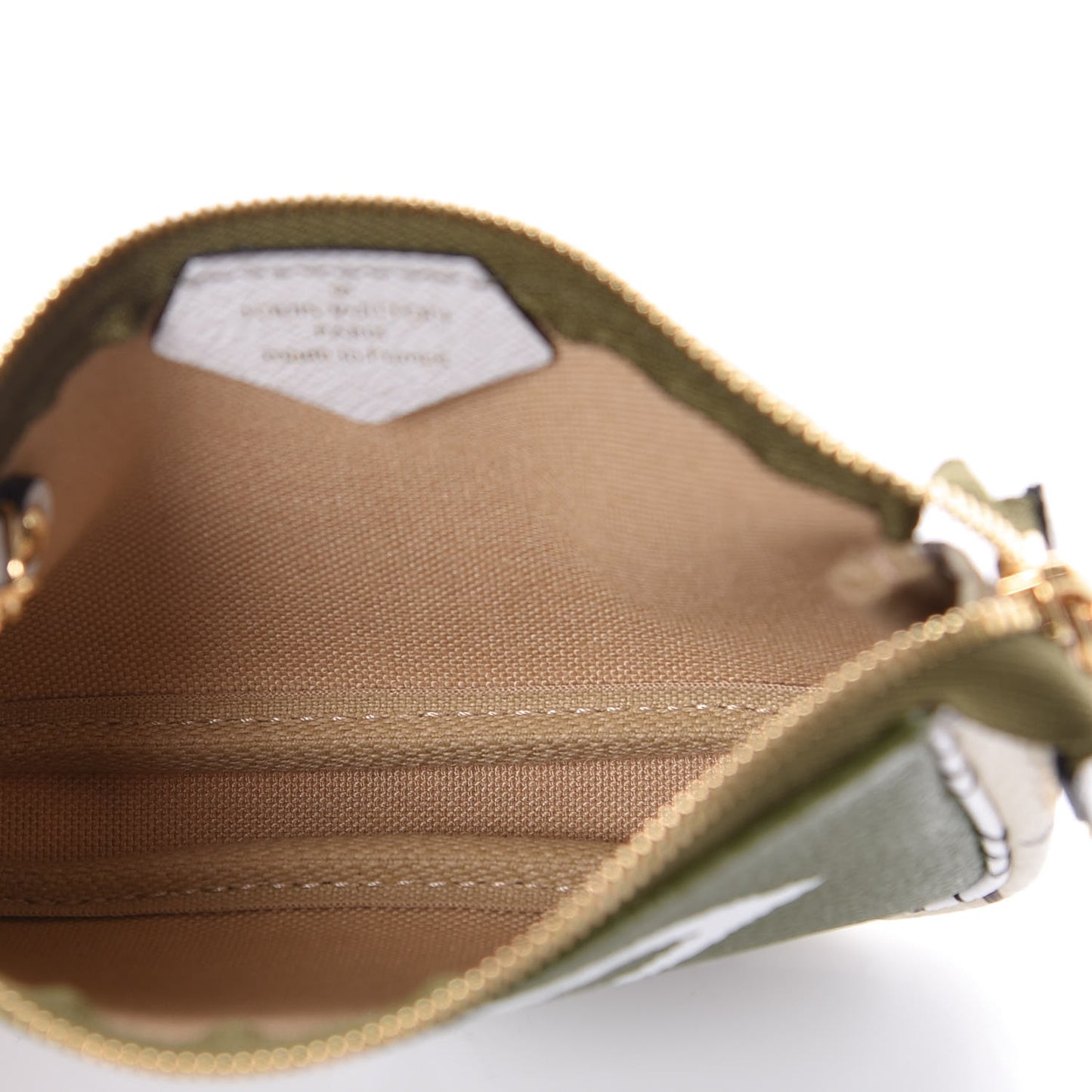 Monogram Giant Micro Pochette Accessories Kaki White