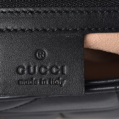 Gucci Calfskin Matelasse Studded Small Pearly GG Marmont Shoulder Bag Black 6 of 7