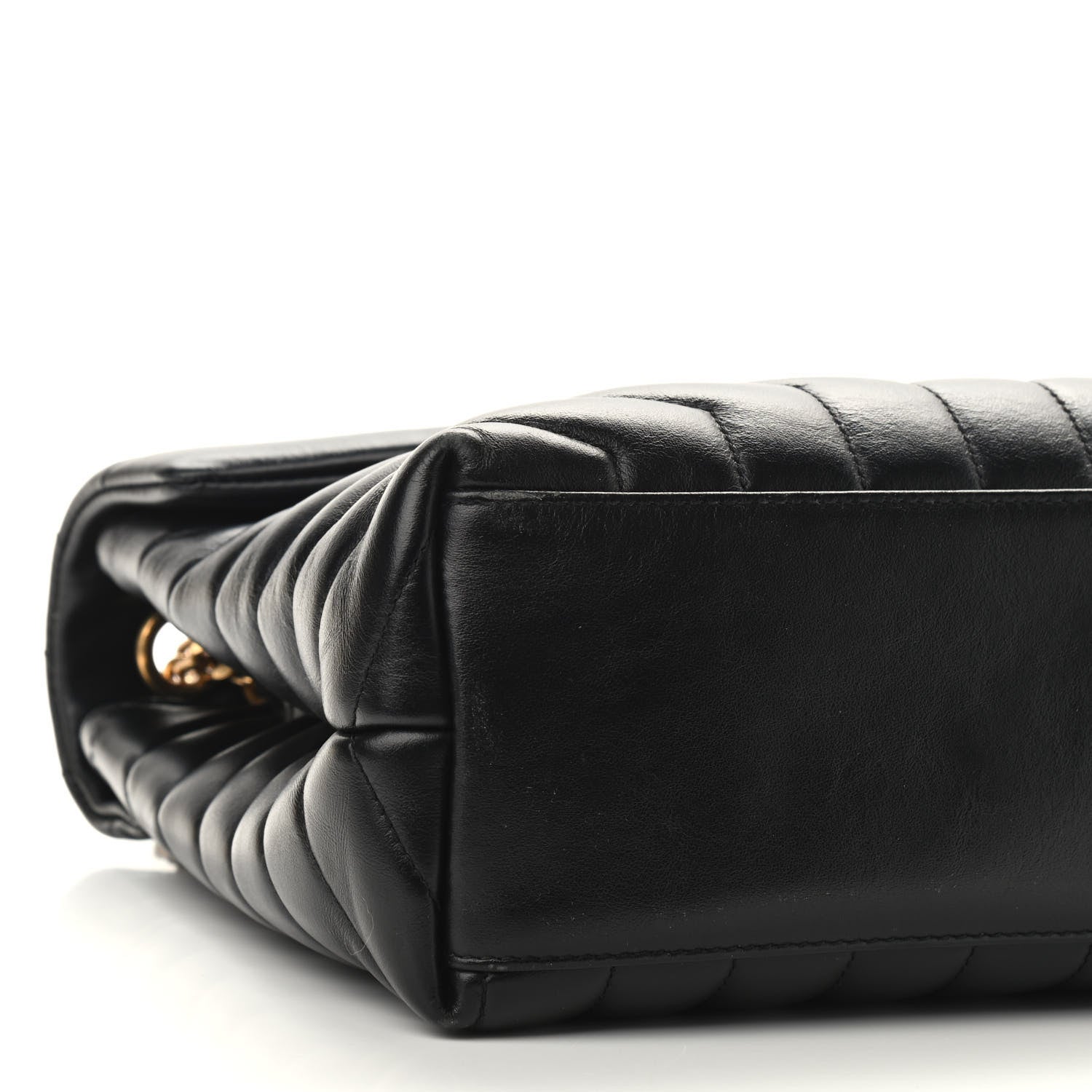 Saint Laurent Calfskin Y Quilted Monogram Medium Loulou Chain Satchel Black 8 of 9