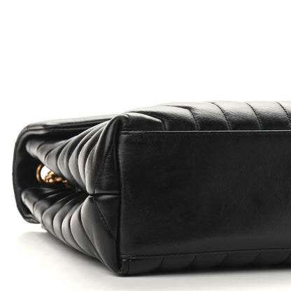 Saint Laurent Calfskin Y Quilted Monogram Medium Loulou Chain Satchel Black 8 of 9