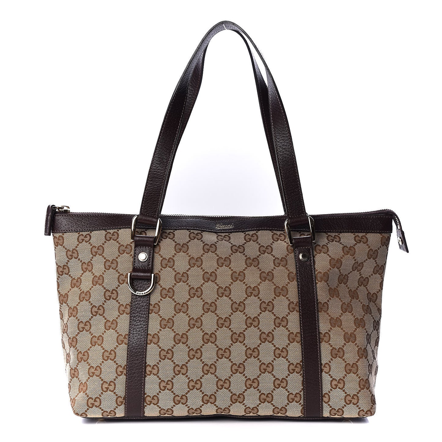 Monogram Medium Abbey Tote Dark Brown