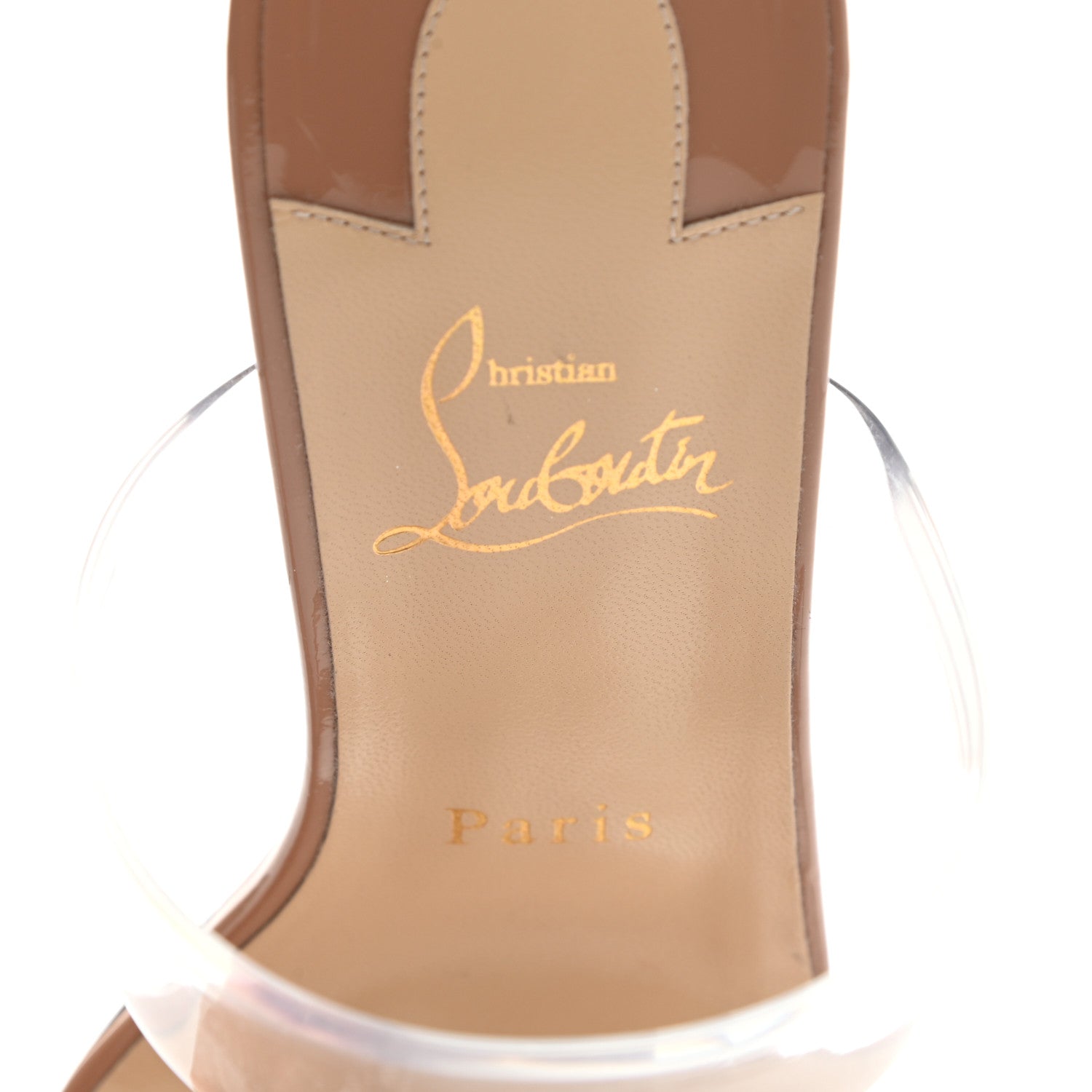 Christian Louboutin Patent PVC Just Nodo 85 Slide Sandals 39 Nude 7 of 10