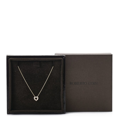 Roberto Coin 18K Yellow Gold Diamond Tiny Treasures Heart Pendant Necklace 6 of 6