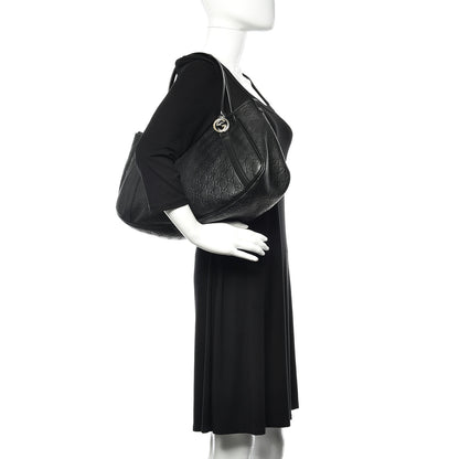 Gucci Guccissima Medium GG Twins Shoulder Bag Black 2 of 14