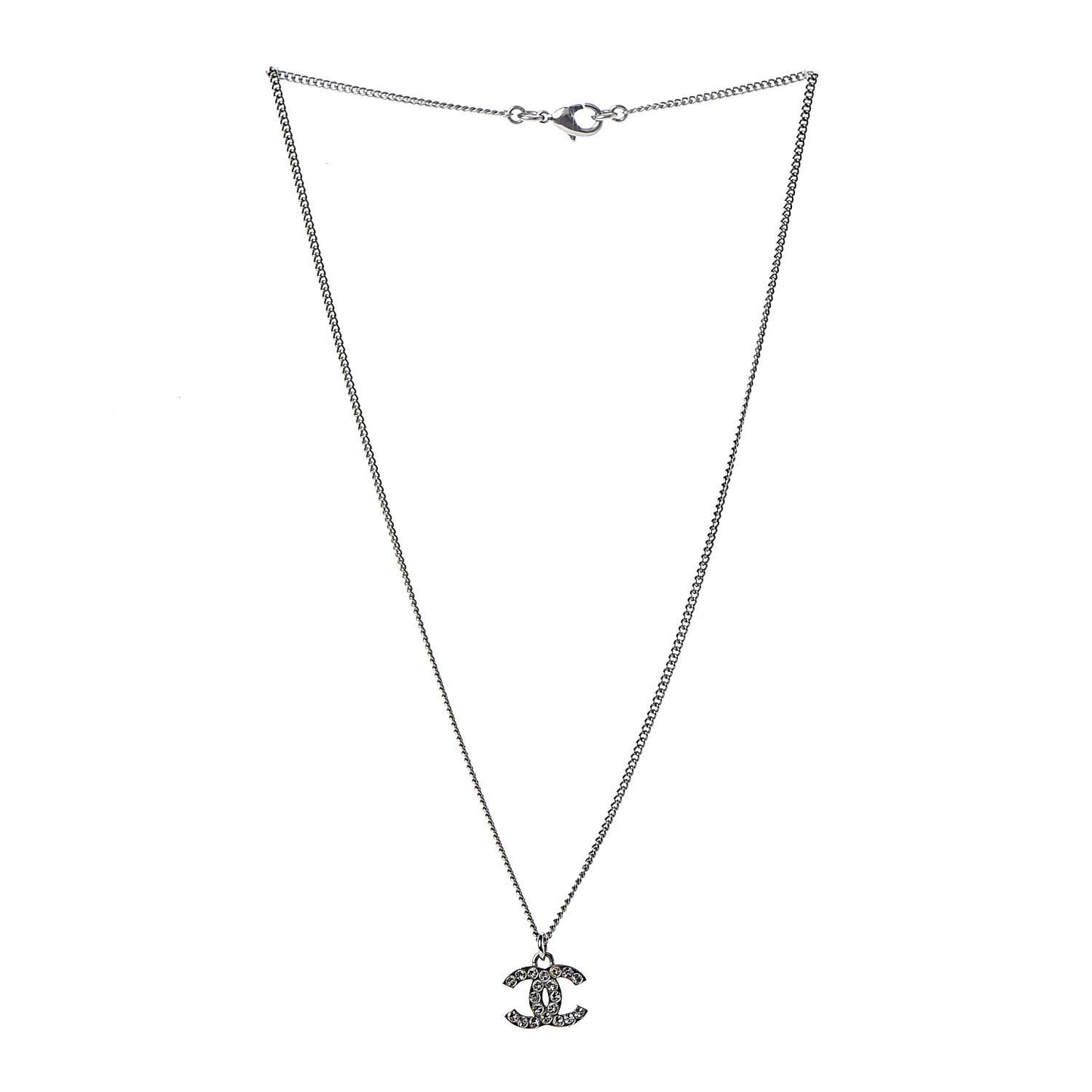 Crystal Timeless CC Necklace Silver