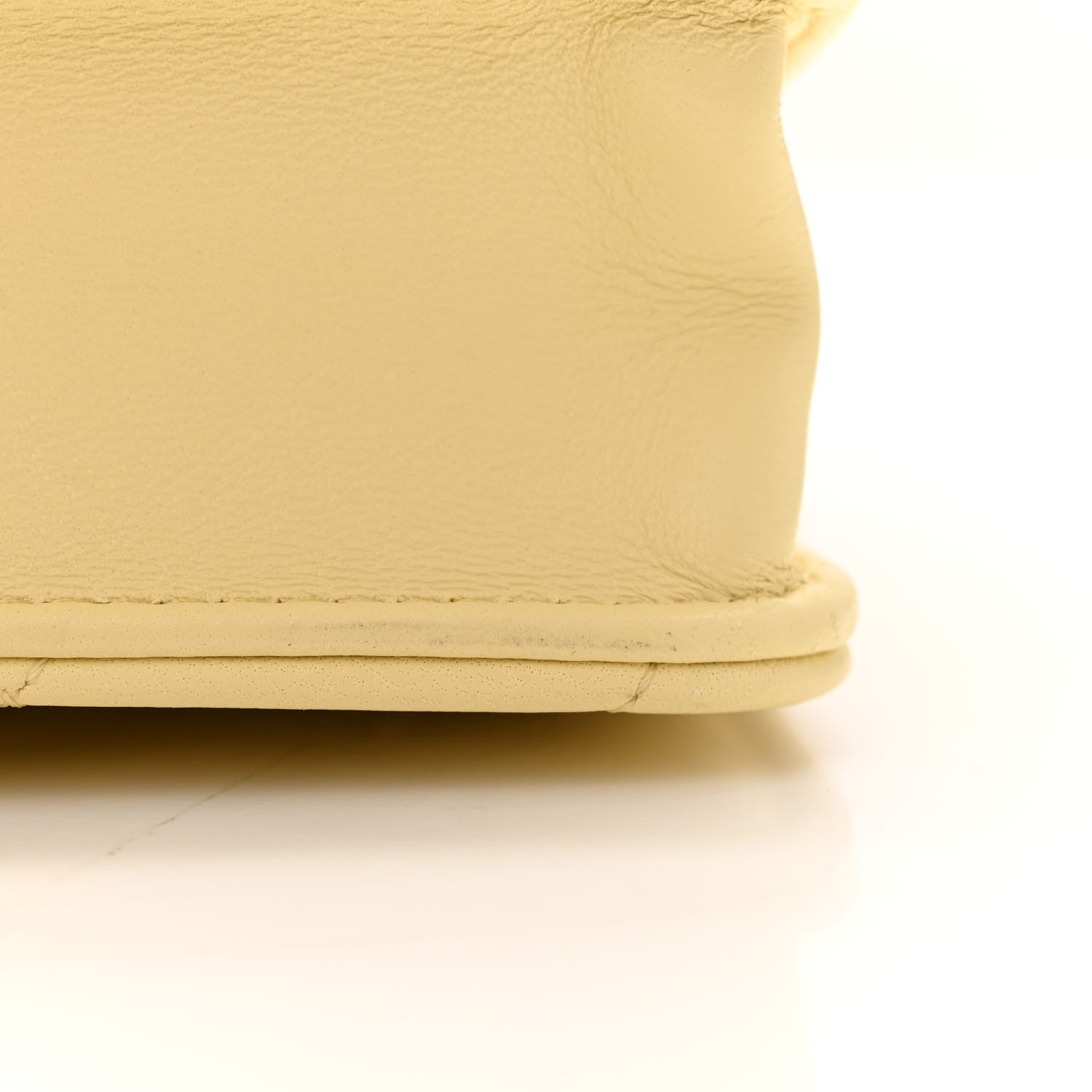 Chanel Lambskin Quilted Sweet Camellia Wallet on Chain WOC Light Yellow 14 of 14