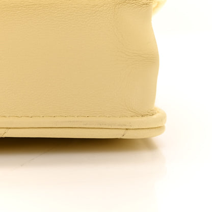 Chanel Lambskin Quilted Sweet Camellia Wallet on Chain WOC Light Yellow 14 of 14