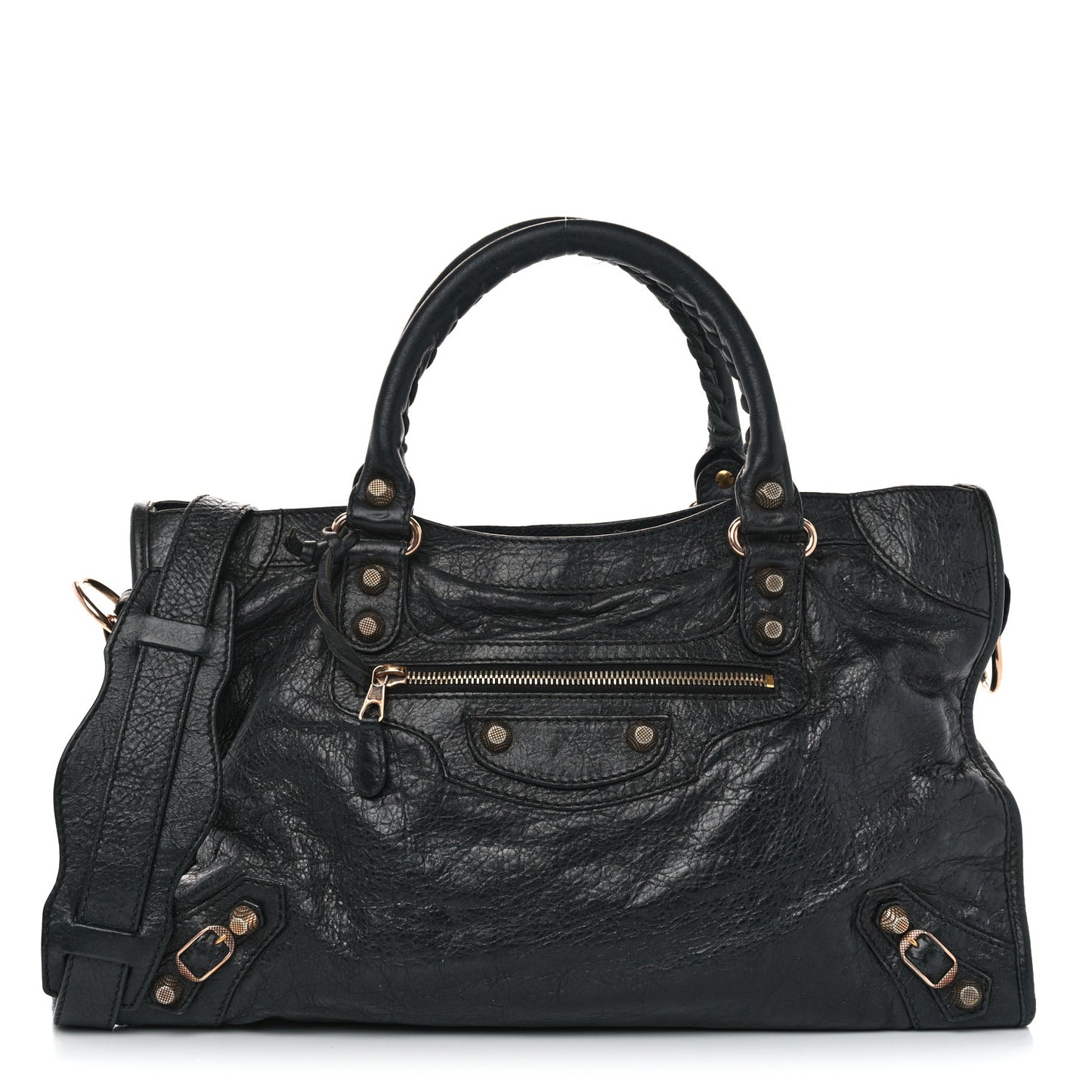 Agneau Giant 12 Rose Gold Hardware City Black