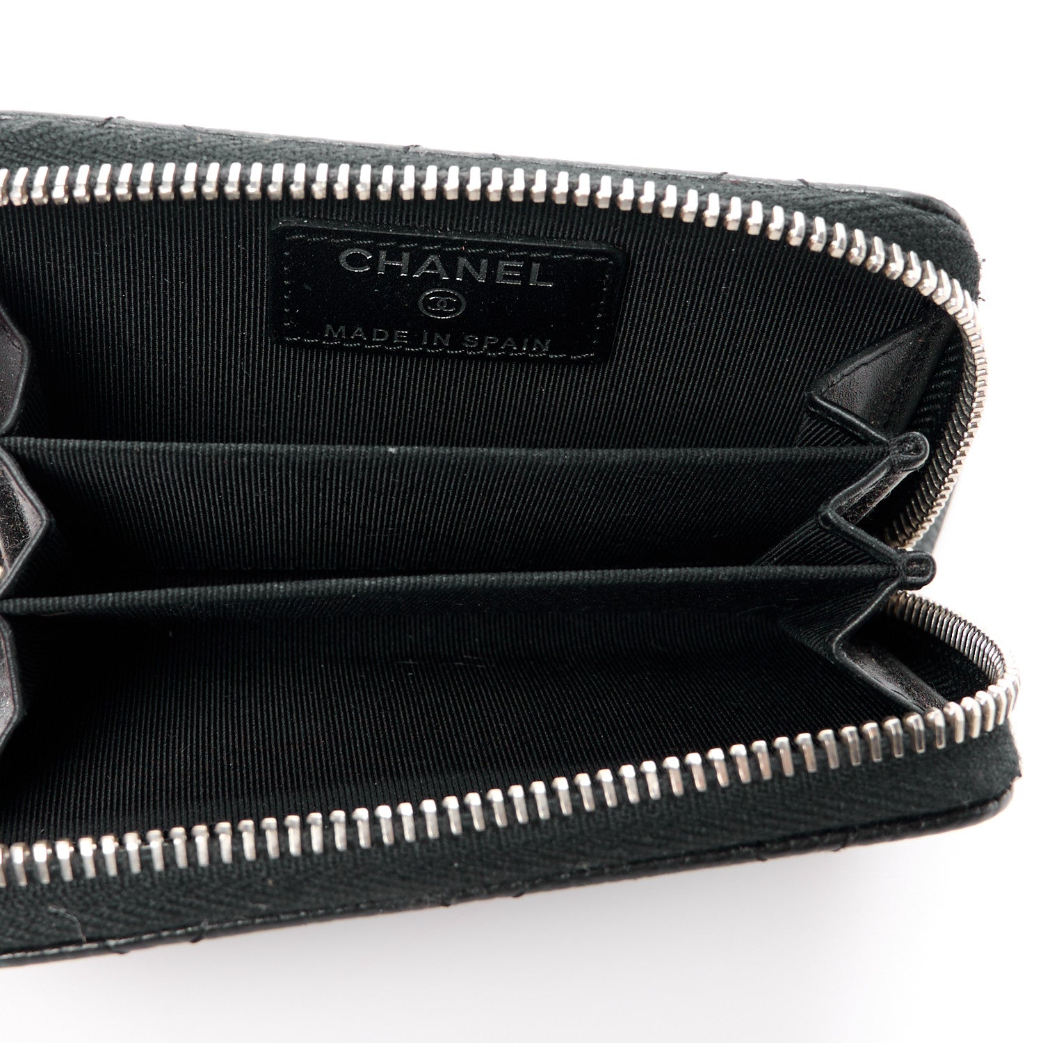 Chanel Caviar Quilted Zip Coin Purse Black 5 of 11