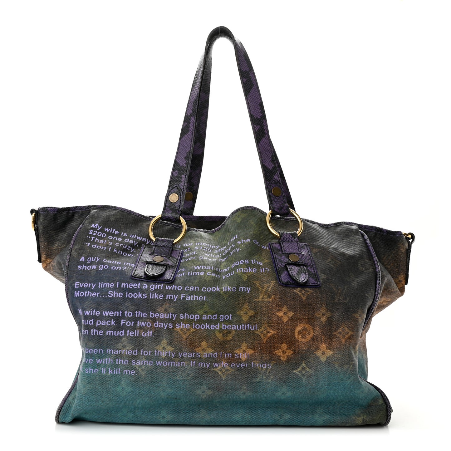 Richard Prince Monogram Karung Heartbreak Jokes Tote