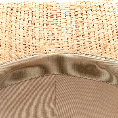 Gucci Raffia GG Monogram Elaphe Embroidered Aisha Baseball Hat M Ivory Black 11 of 11