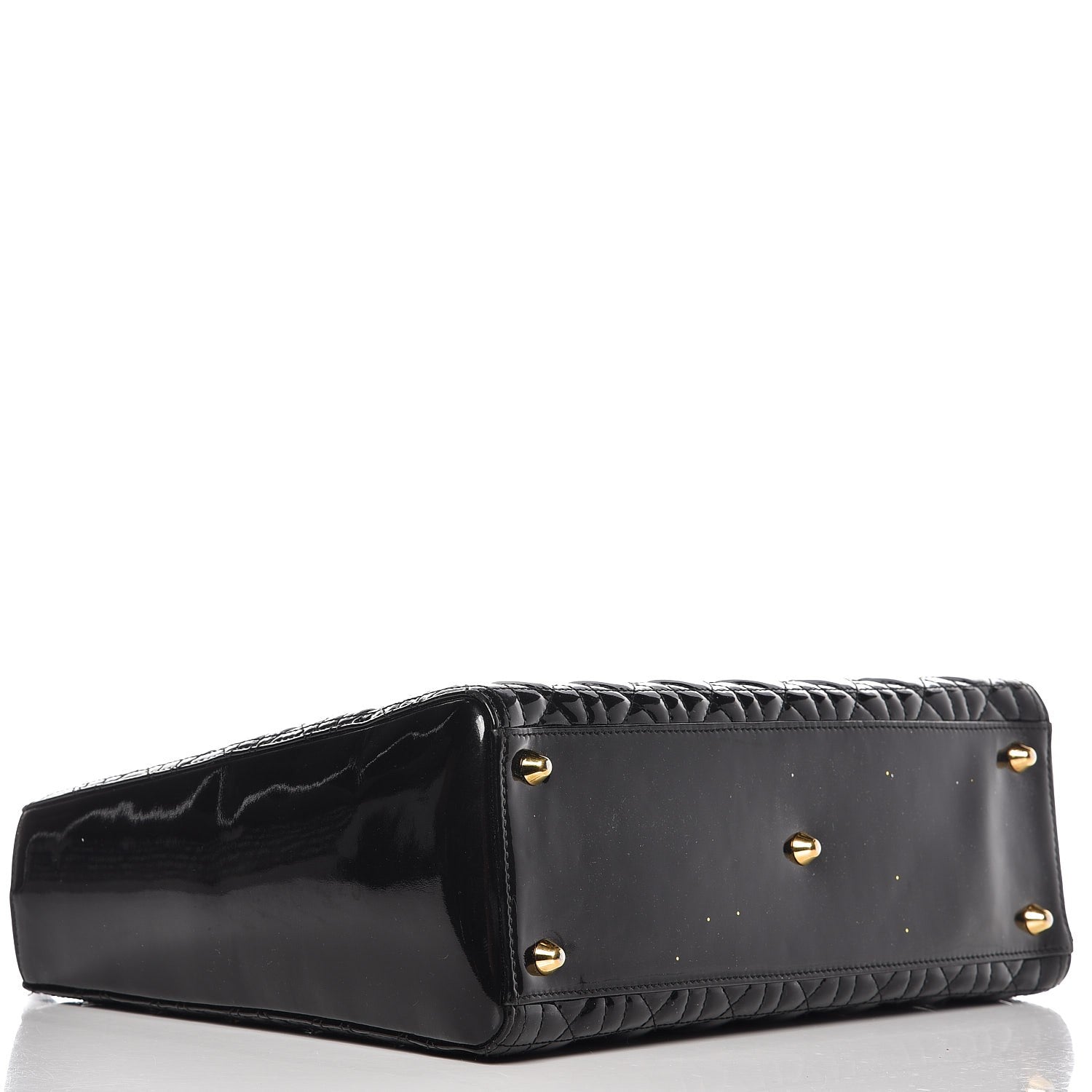 Christian Dior Patent Cannage Large Lady Dior Black 5 of 10