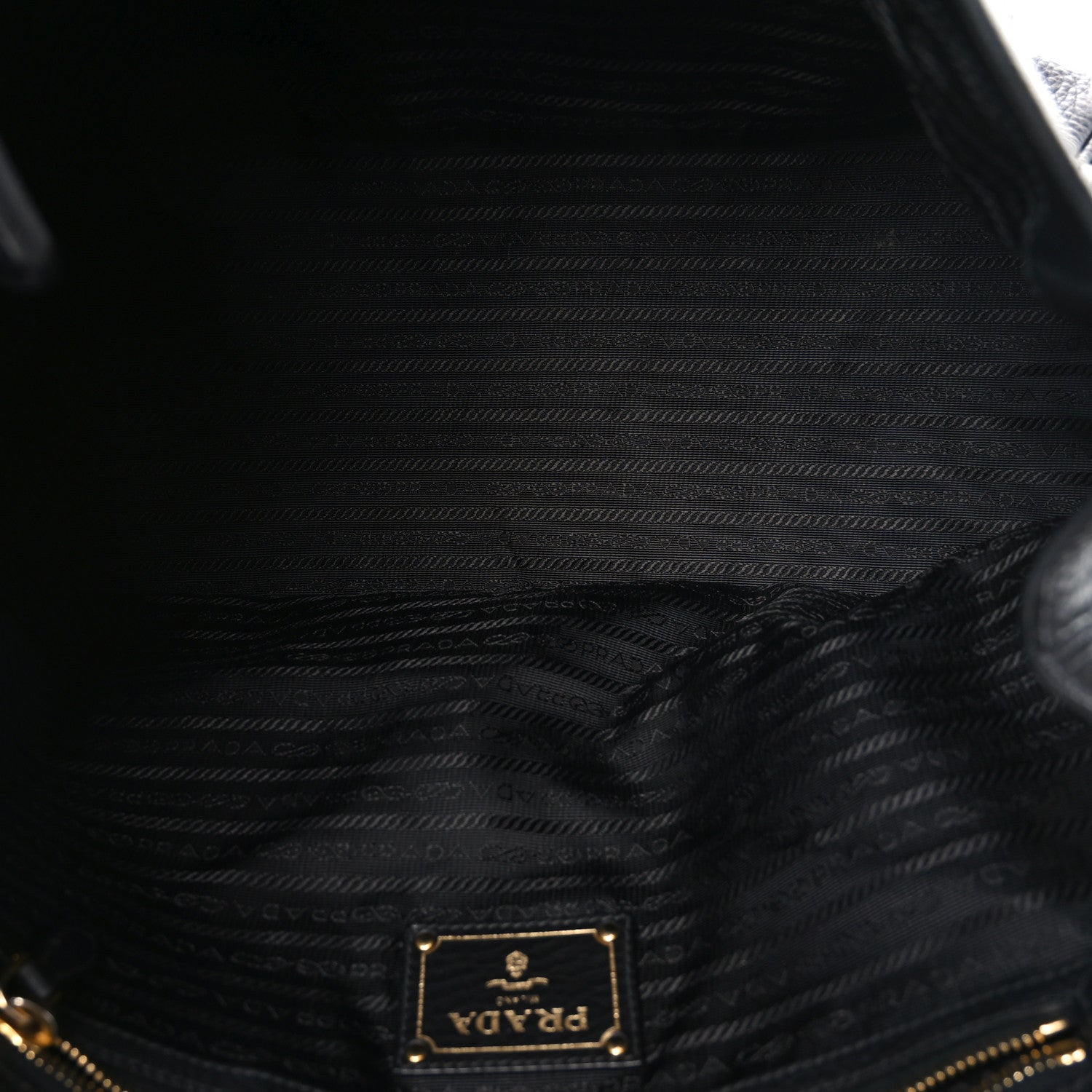 Prada Vitello Daino Tote Black 5 of 9