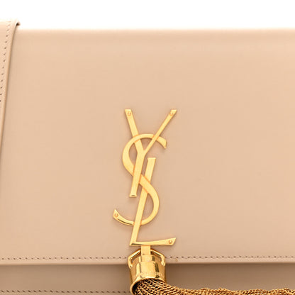 Saint Laurent Smooth Calfskin Classic Monogram Kate Tassel Chain Wallet Dark Beige 9 of 11