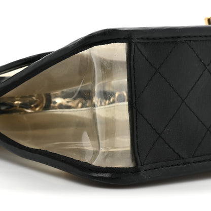 Chanel Lambskin PVC Sand By The Sea Flap With Pearl Strap Black 9 of 13