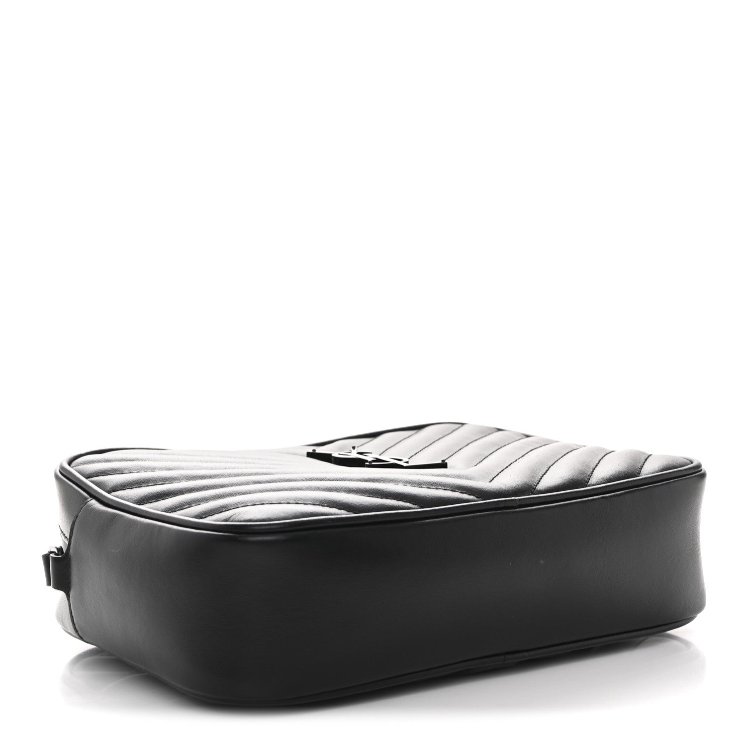 Saint Laurent Calfskin Matelasse Monogram Monochrome Lou Camera Bag Black 4 of 10