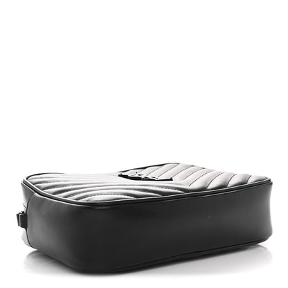 Saint Laurent Calfskin Matelasse Monogram Monochrome Lou Camera Bag Black 4 of 10