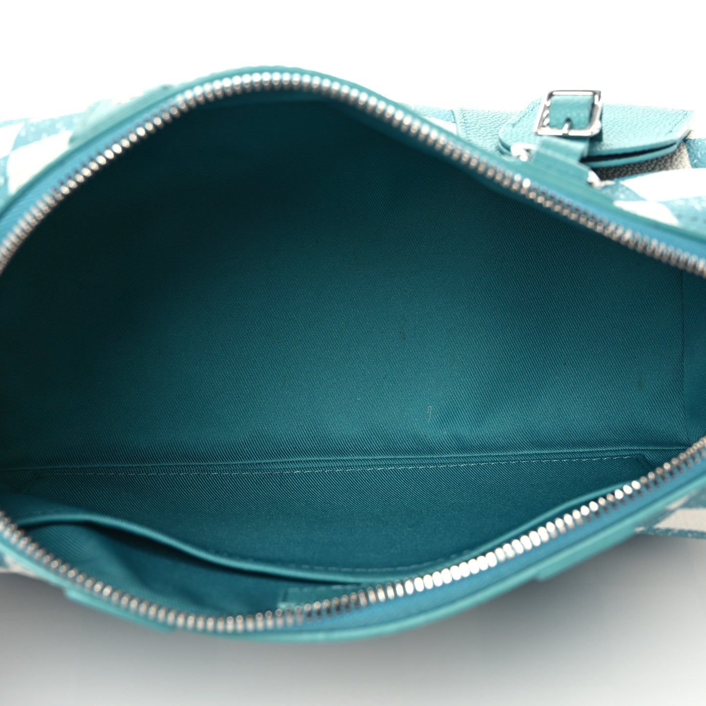 Calfskin Damier City Keepall Teal