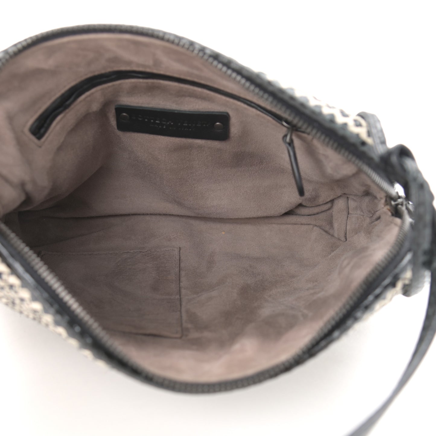Nappa Ayers Cravaterria Intrecciato Nodini Bag Off White Black