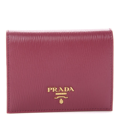 Prada Vitello Move Bi-Fold Wallet Ibisco 1 of 5