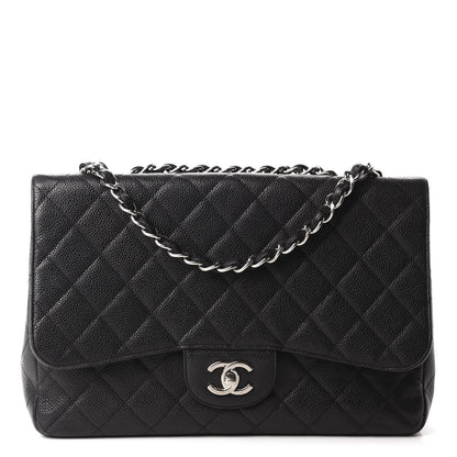 Chanel Caviar Quilted Jumbo Single Flap Black 1 of 13
